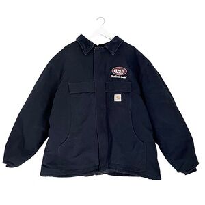 Carhartt Men’s Quilted Winter Duck Coat‎ Navy Blue Size 3XL Logo Patch